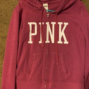 PINK! zip up sweatshirt